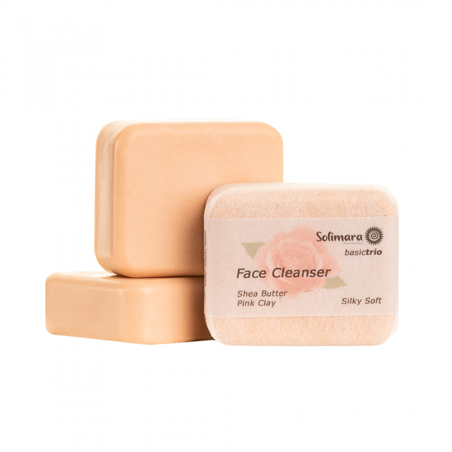 Pink Clay Face Cleanser Bar Solimara Natural Skincare