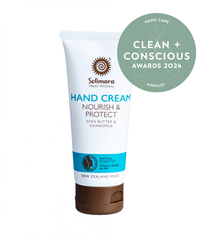 Solimara Hand Cream Nourish & Protect. Clean & Conscious Finalist